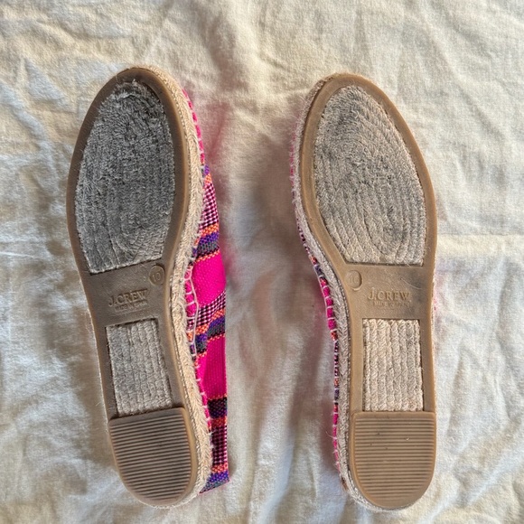 J Crew Woven Pink Patterned Women's Espadrilles Size 10 - Picture 2 of 2